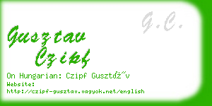 gusztav czipf business card